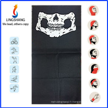 Lingshang vente en gros 100% polyester sans soudure tube crâne bandana